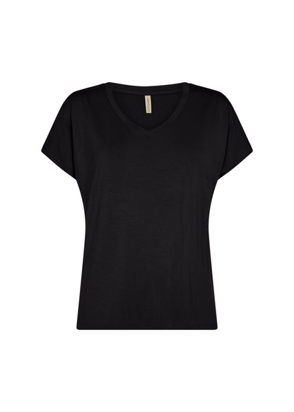 T-shirt uni col en V