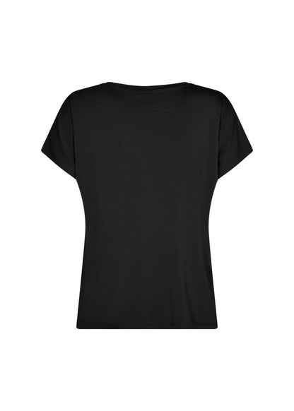 T-shirt uni col en V