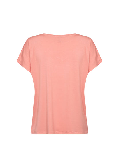 T-shirt uni col en V