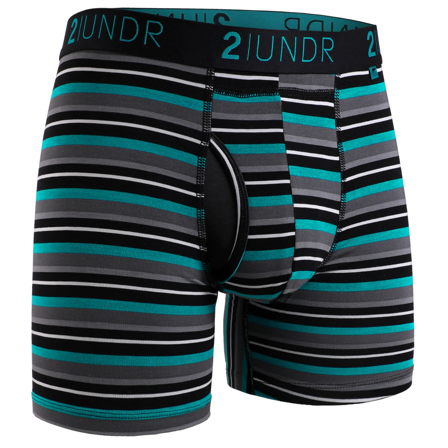 Boxer Swing Shift à rayures turquoise