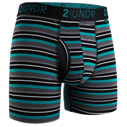 Boxer Swing Shift à rayures turquoise
