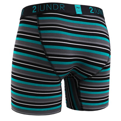 Boxer Swing Shift à rayures turquoise