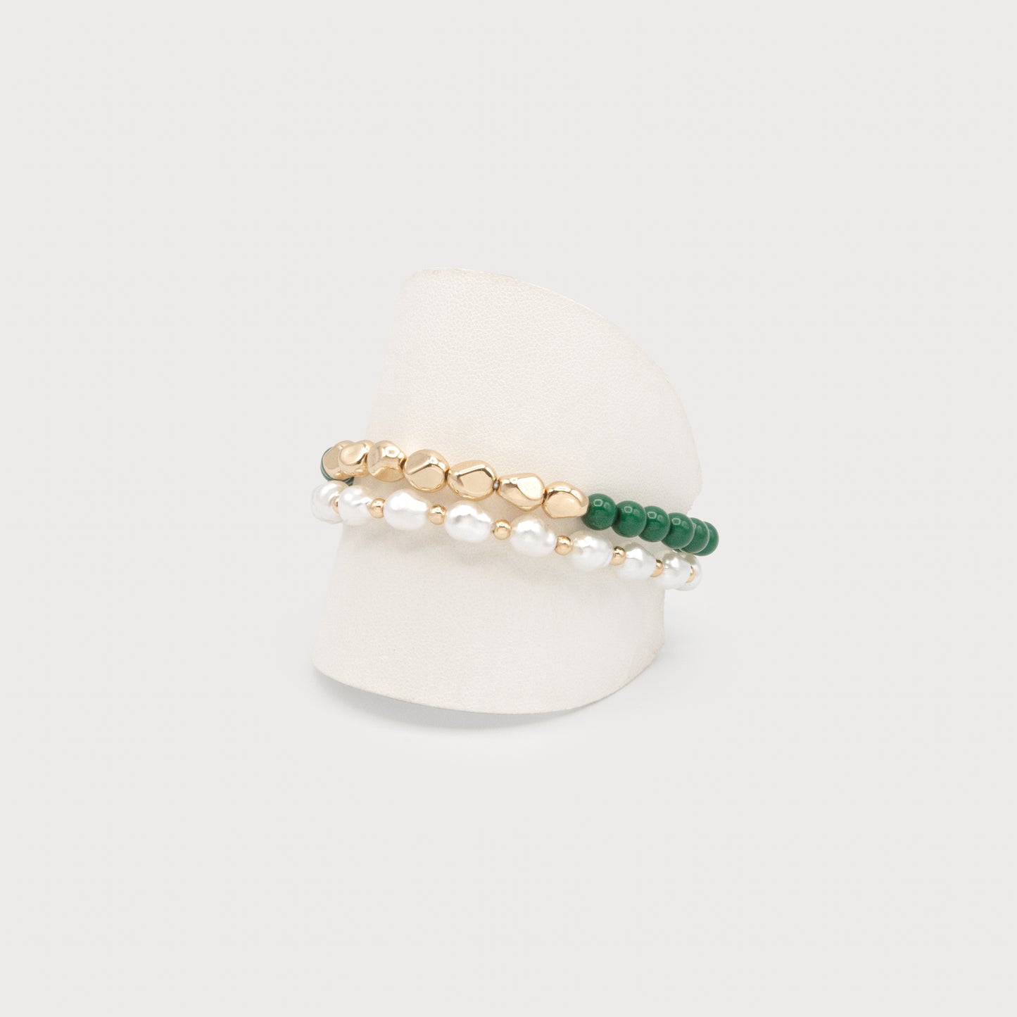 Set de deux bracelets émeraude
