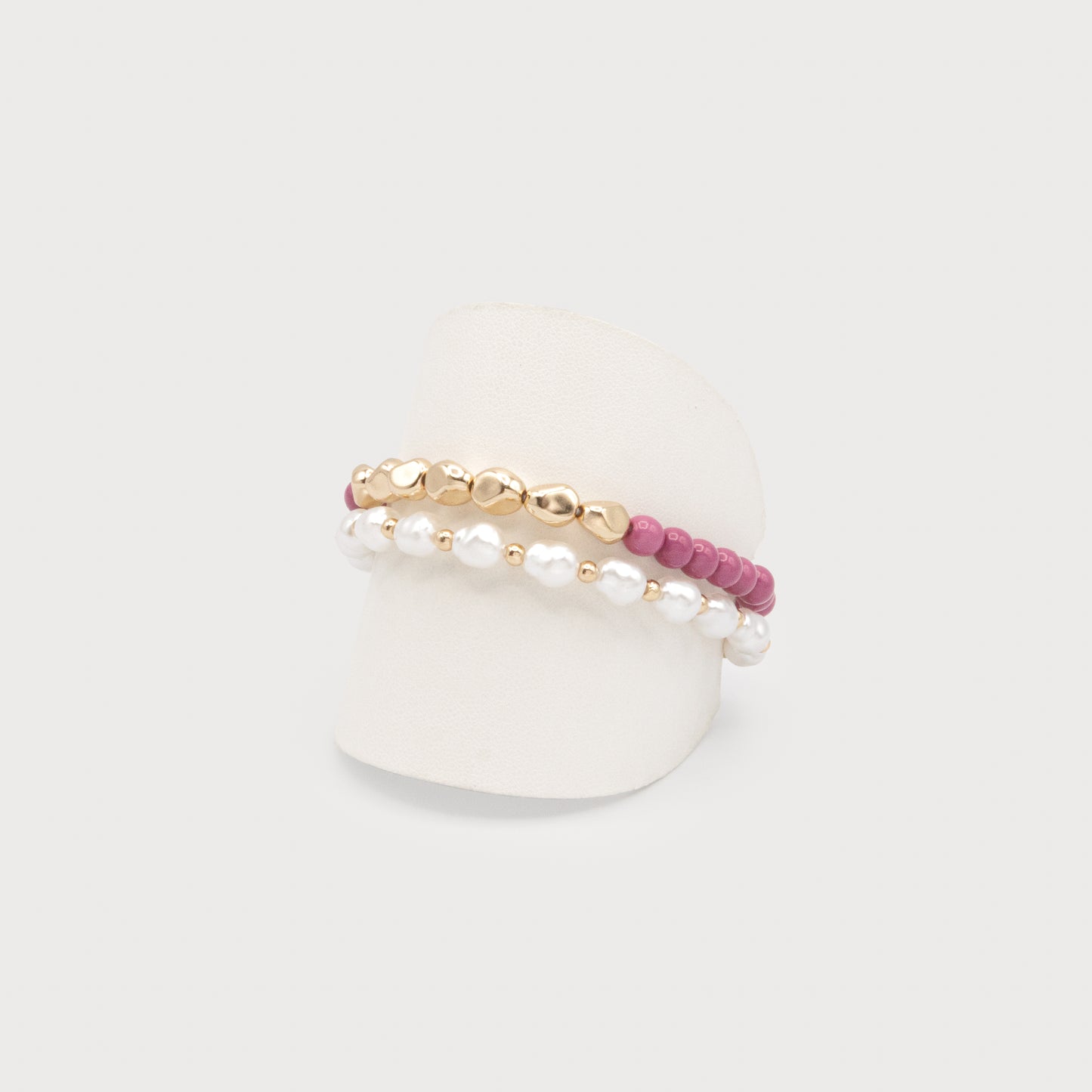 Set de deux bracelets mauve
