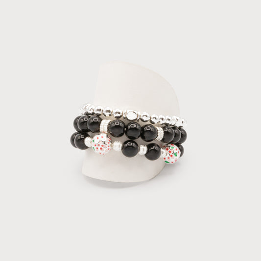 Ensemble de trois bracelets argent