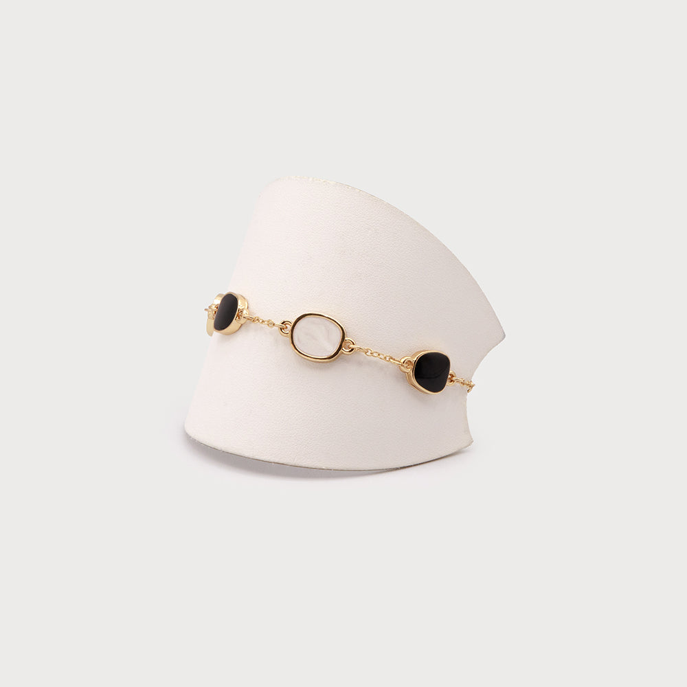 Bracelet de pièces de métal et acrylique