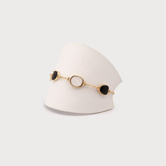 Bracelet de pièces de métal et acrylique