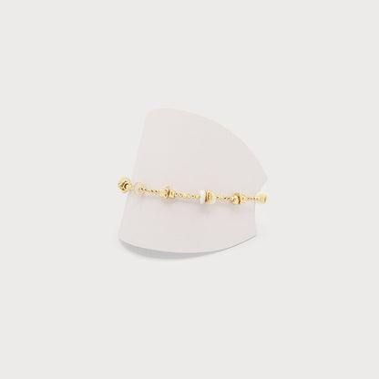 Bracelet ajustable métal et imitation coquillage