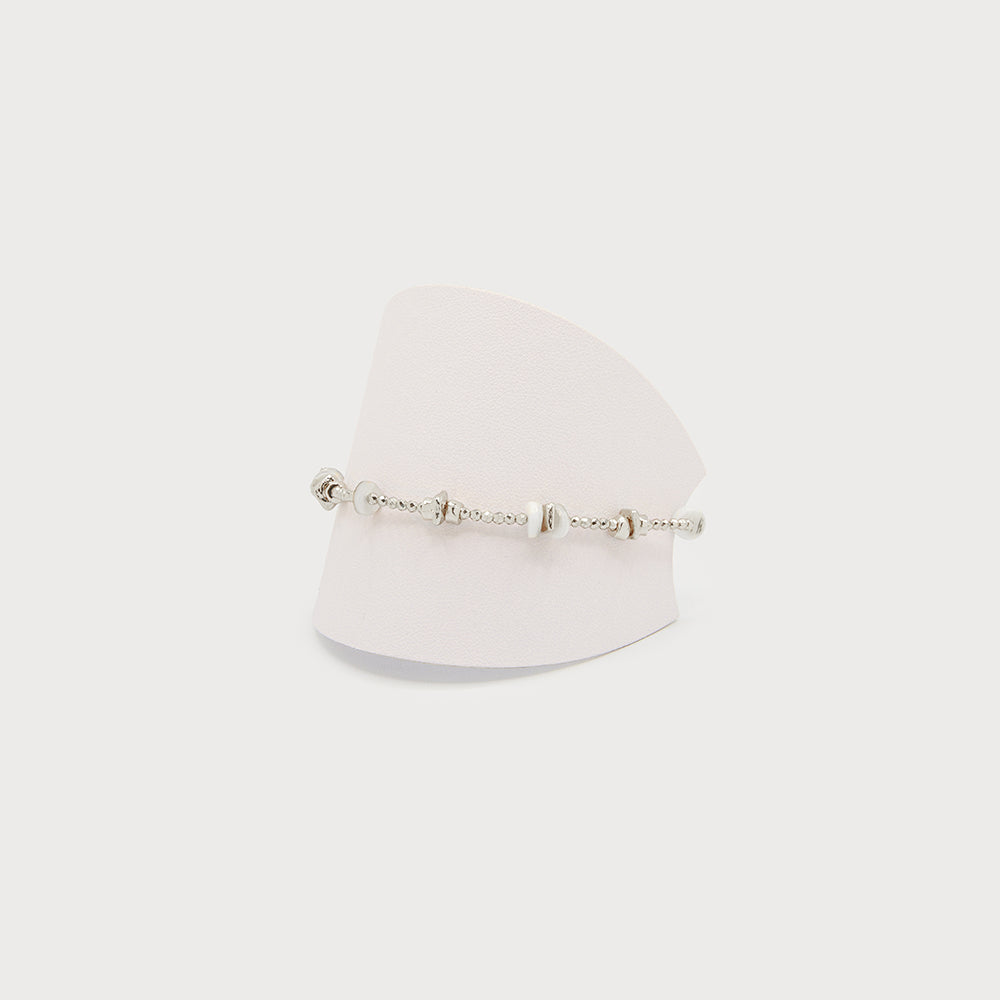 Bracelet ajustable métal et imitation coquillage