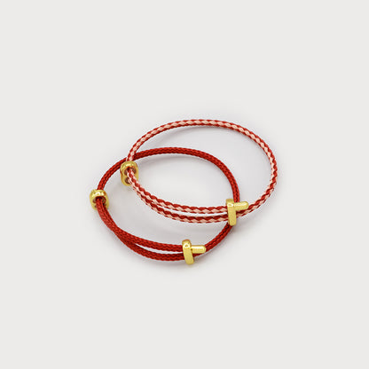 Duo de bracelets en cuir accent métal