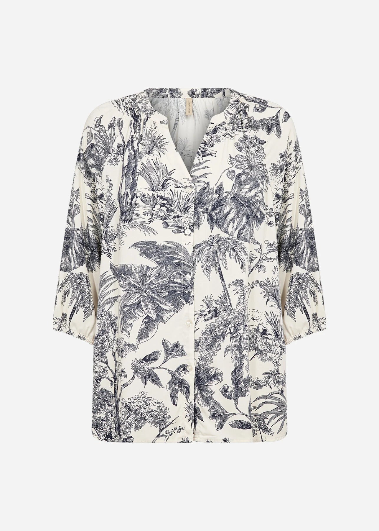 Chemisier à imprimé botanique
