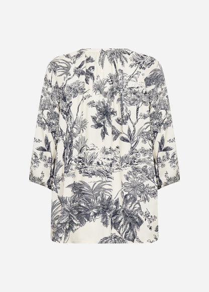 Chemisier à imprimé botanique