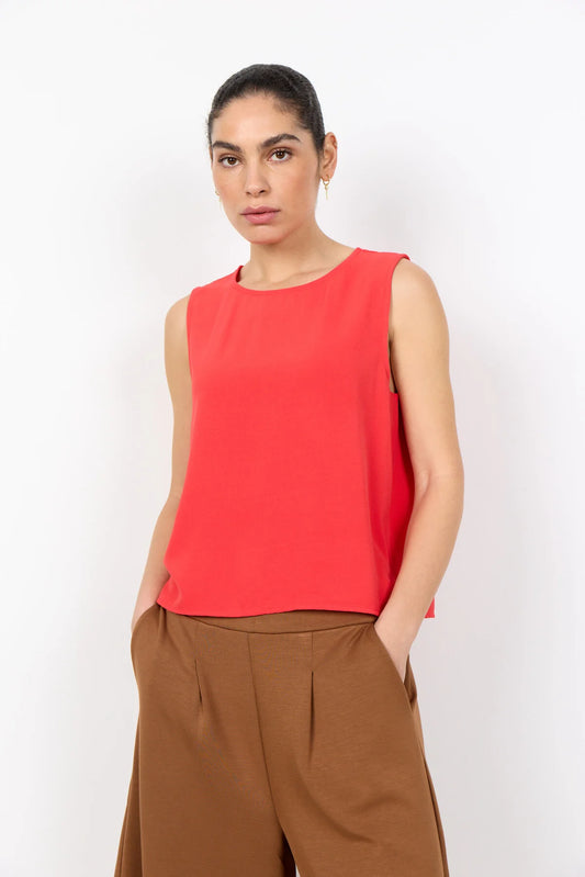 Camisole rouge éclat