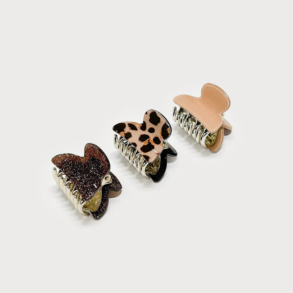 Trio de pinces imprimées et unies