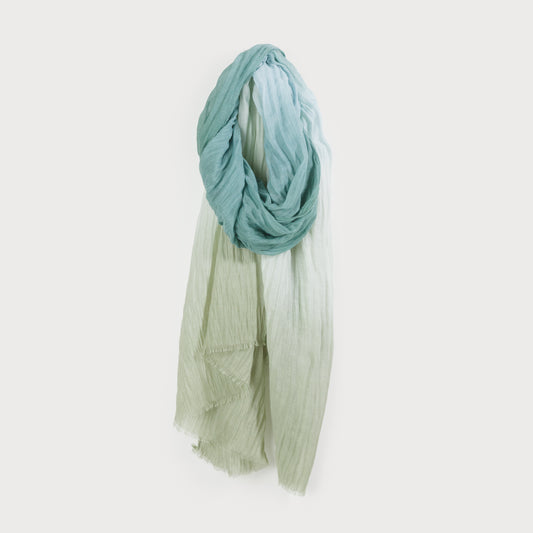 Écharpe légère ombré vert