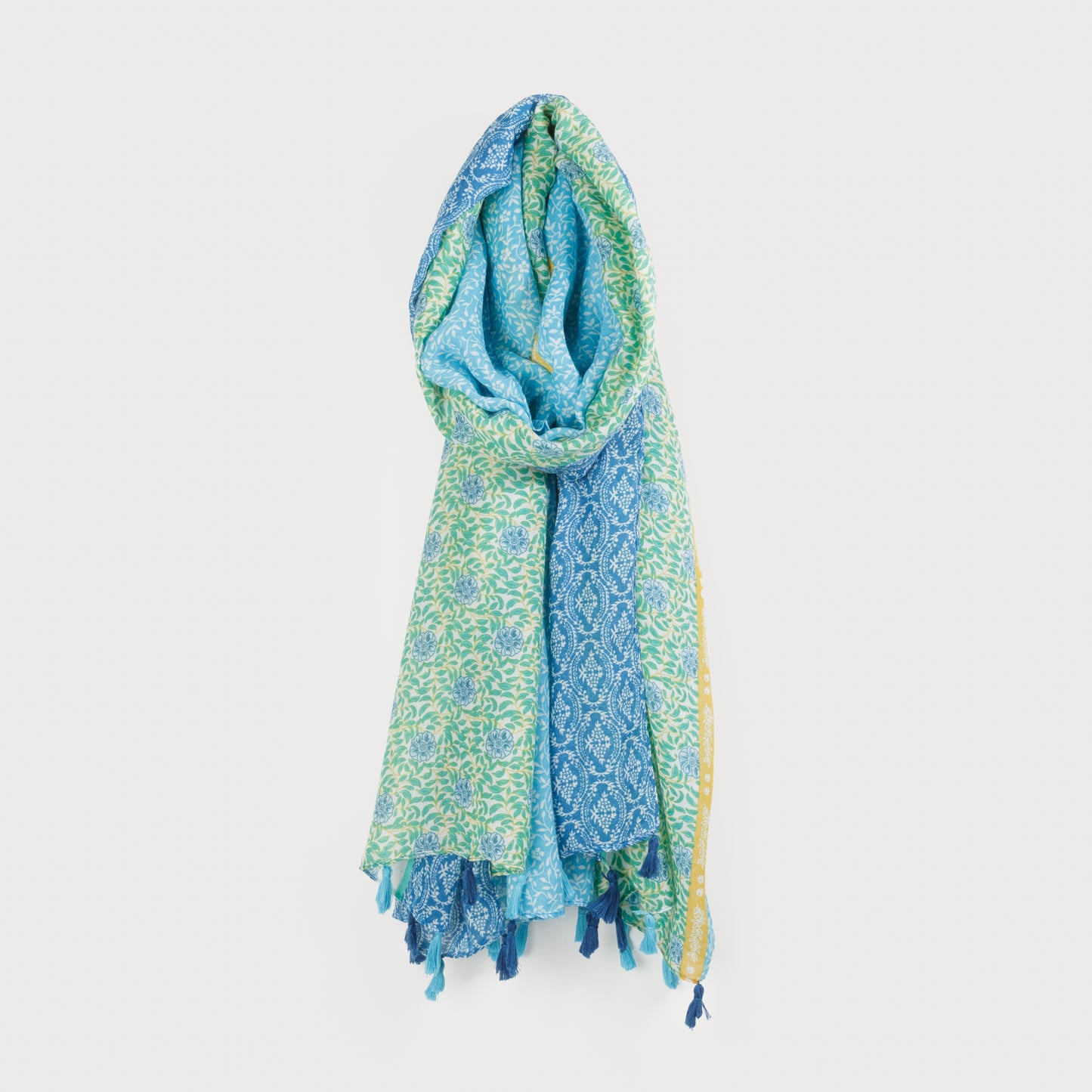Écharpe légère floral bleu