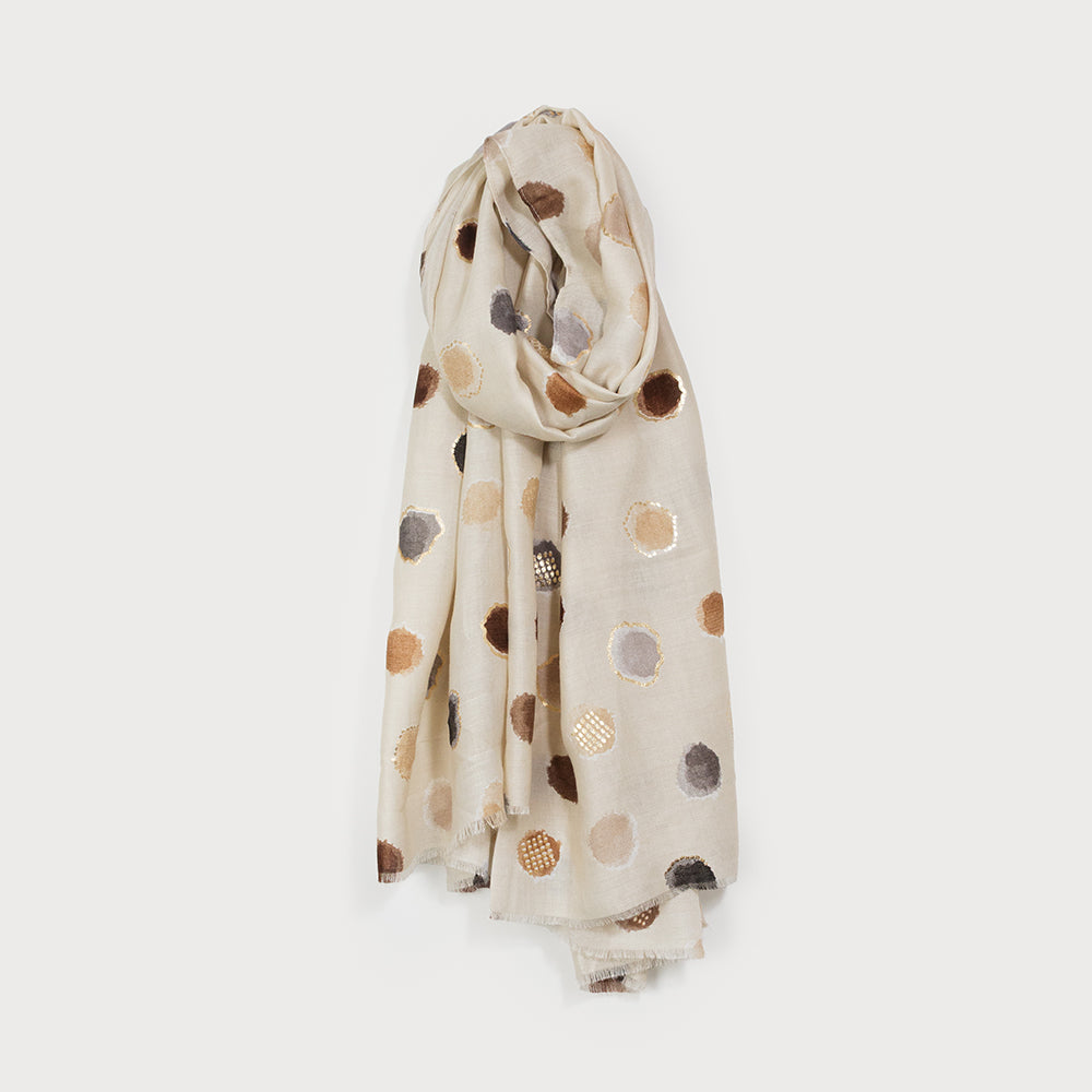 Foulard léger petits pois colorés