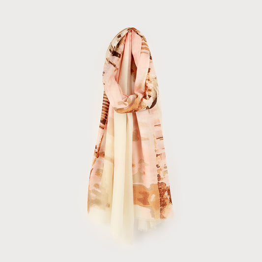 Foulard léger imprimé paysage