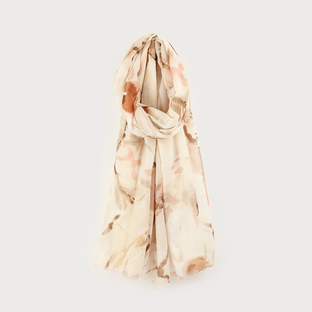 Foulard léger imprimé papillons deux tons