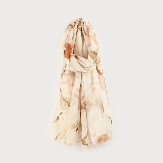 Foulard léger imprimé papillons deux tons
