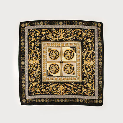 Petit foulard satiné carré motif paisley