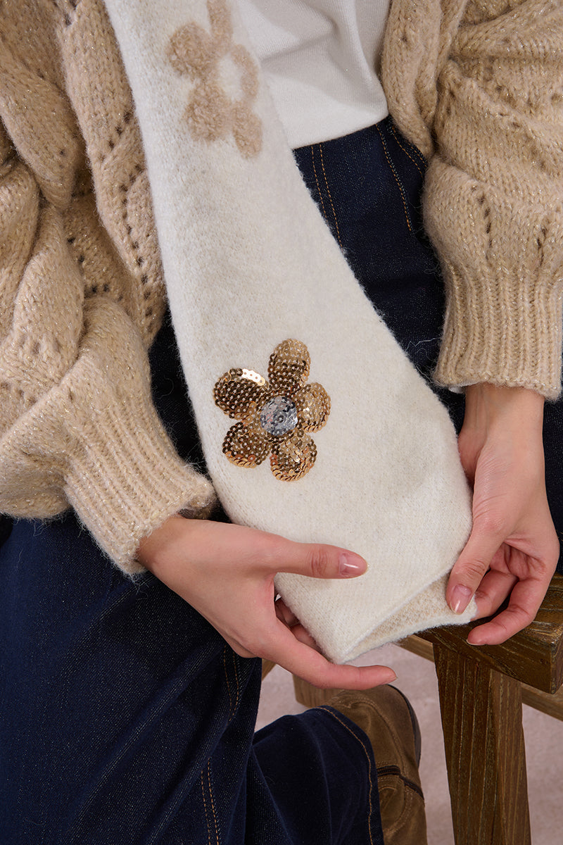 Foulard à motif fleur