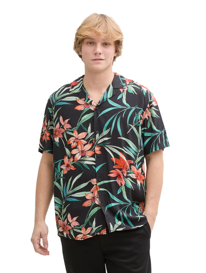 Chemise ample à motif floral