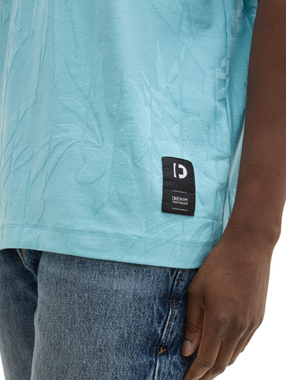 t-shirt jacquard coupe décontracté - 2 couleurs