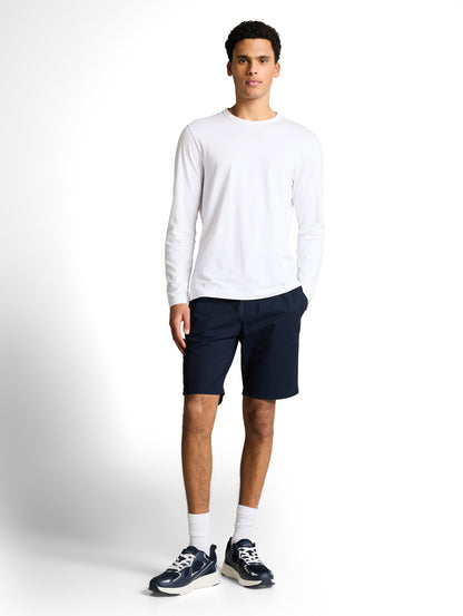 Short estival bleu marine à taille élastique