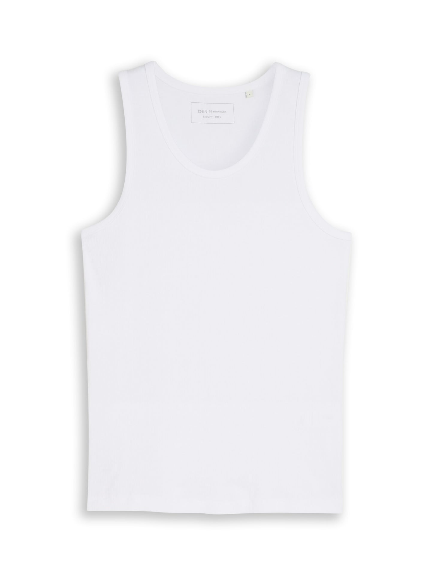 Camisole basique blanche en coton côtelé