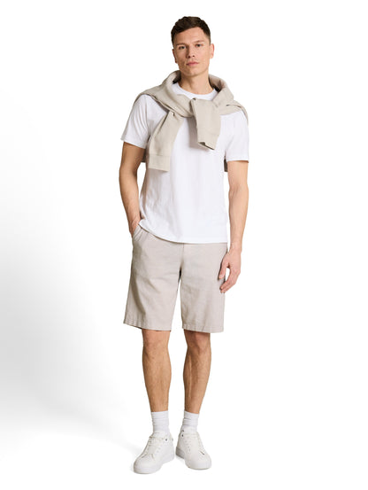 Short chino respirant à taille mi-haute