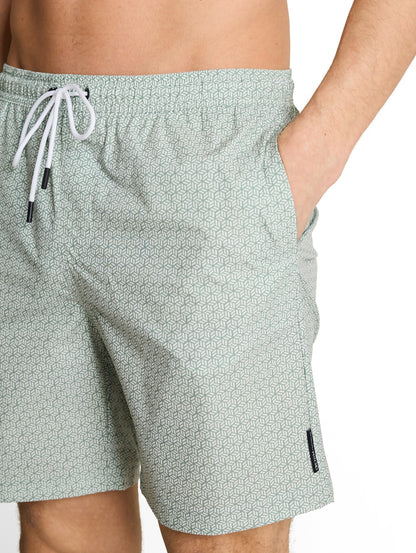 Maillot de bain homme vert sauge à cordon