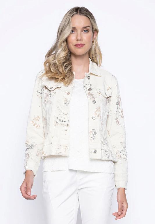Manteau court imprimé