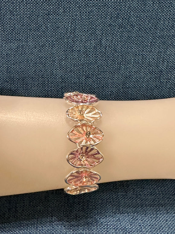 Bracelet ovales rosées élastique Spoutnik