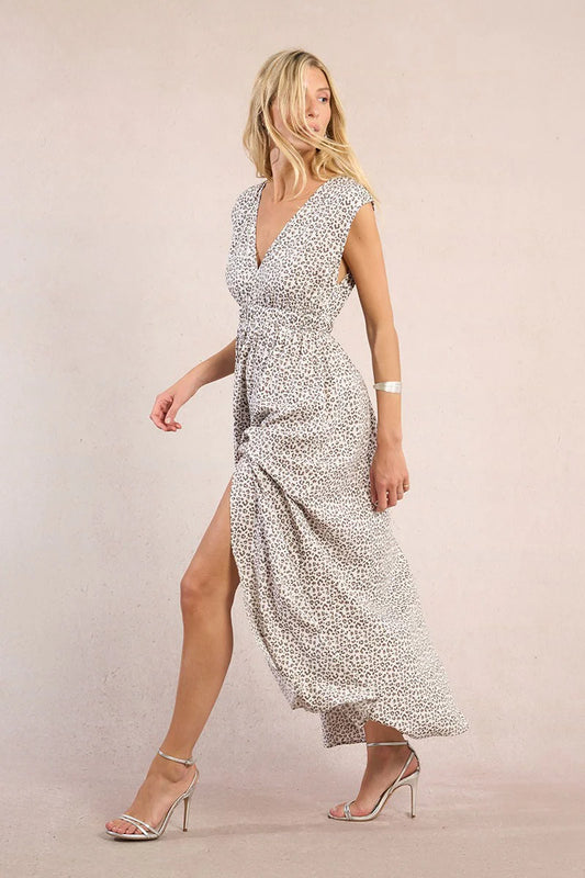 Robe léopard fluide