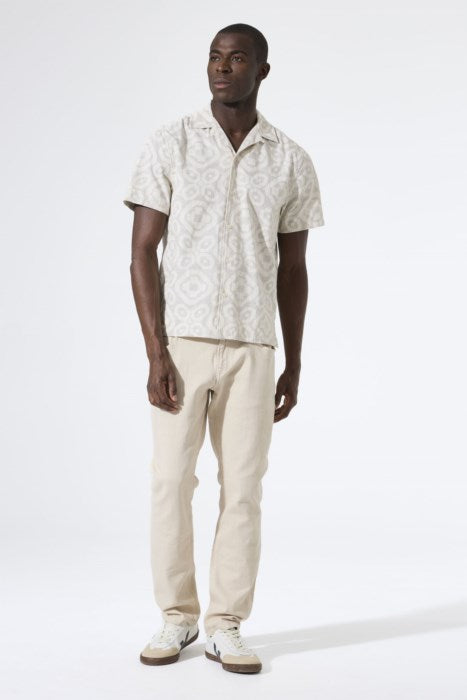 Chemise à manches courtes à imprimé géométrique coupe décontractée