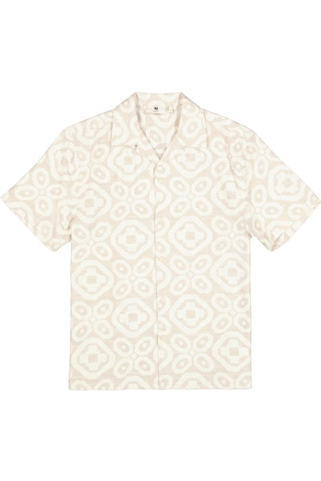Chemise à manches courtes à imprimé géométrique coupe décontractée