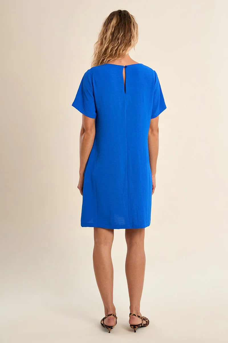 Robe t-shirt bleu éclatant