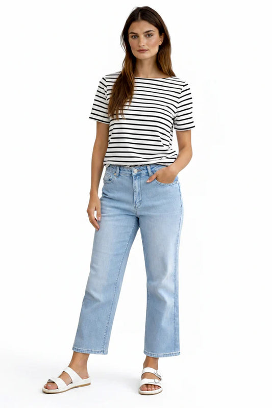Jeans évasé longueur cheville