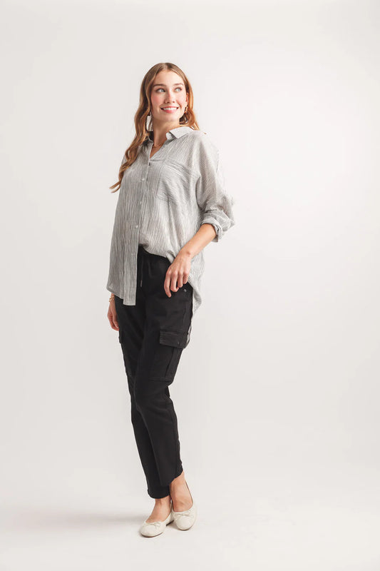 Chemisier oversize en coton à col classique
