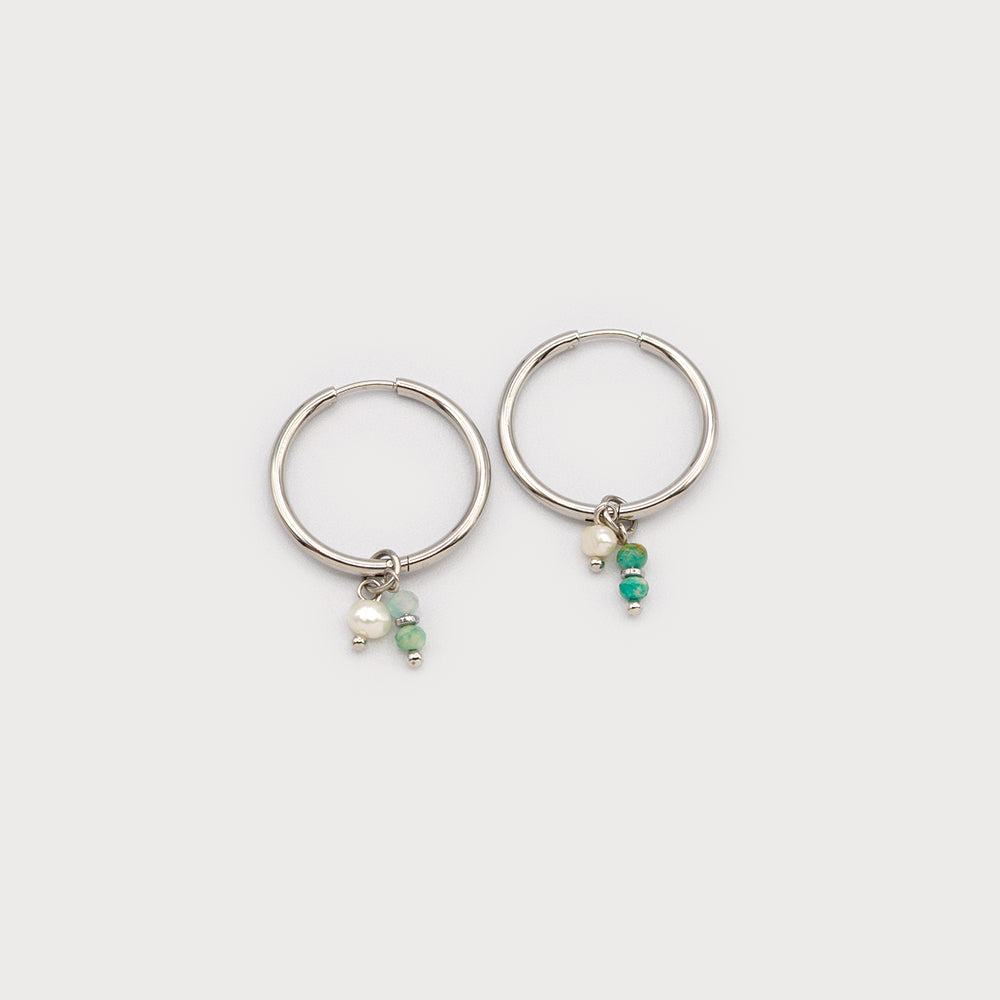 Boucles d'oreilles anneaux texturé