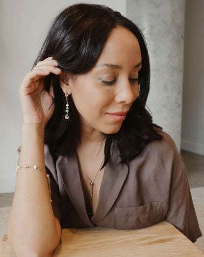 Boucles d'oreilles petit cristaux