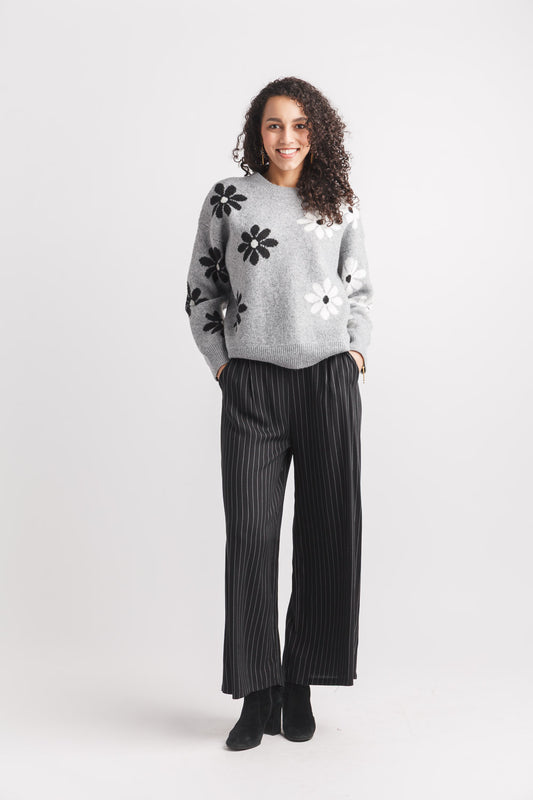 Chandail motif de marguerite