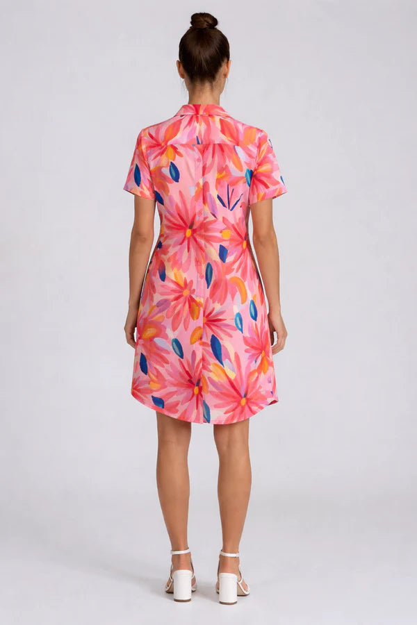 Robe chemise à manches courtes