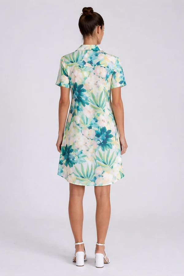 Robe chemise à manches courtes