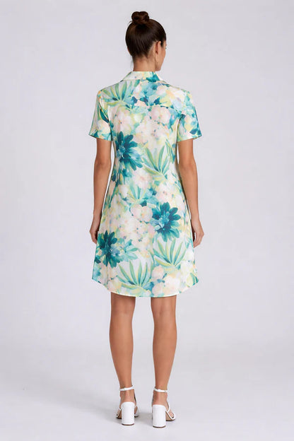 Robe chemise à manches courtes