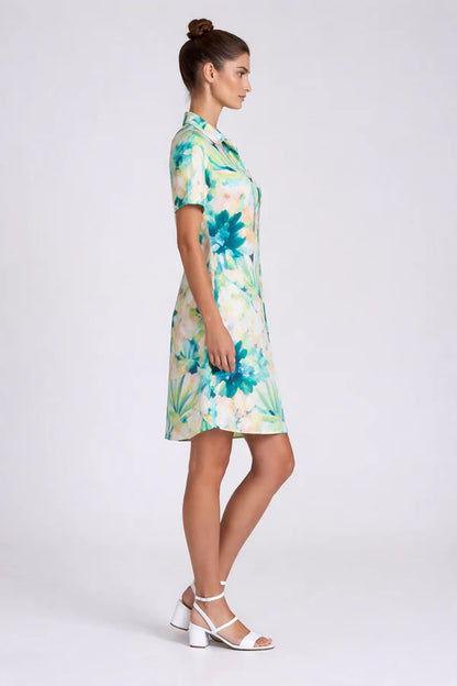 Robe chemise à manches courtes