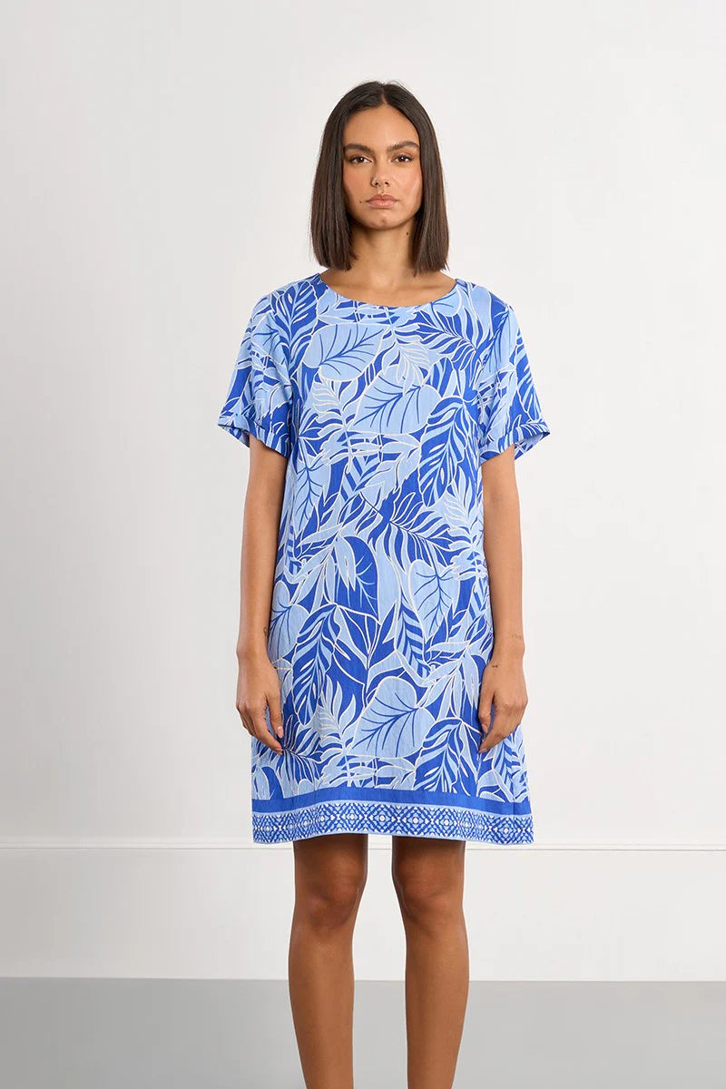 Robe t shirt bleu fraîcheur