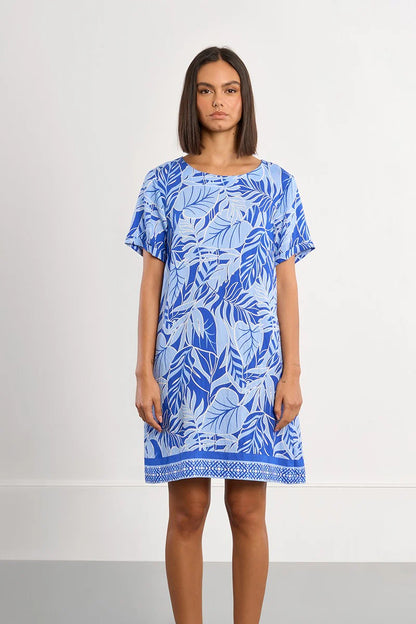 Robe t shirt bleu fraîcheur