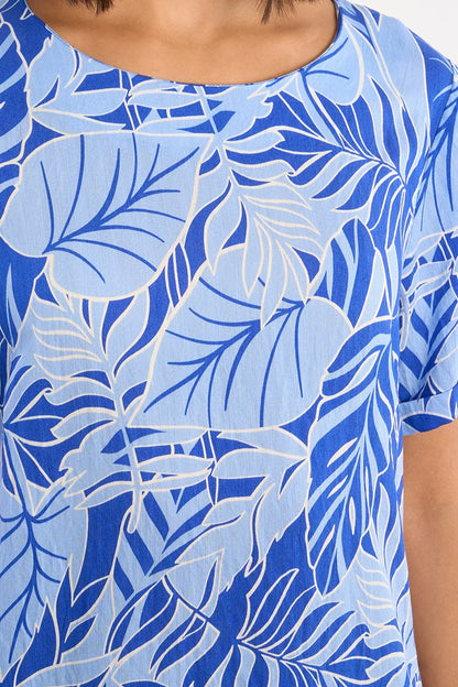 Robe t shirt bleu fraîcheur